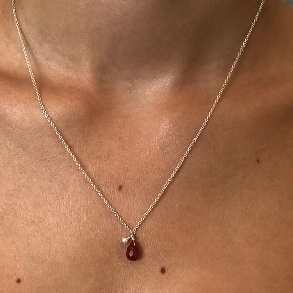 Jewelry - Sterling Silver Carnelian Pendant